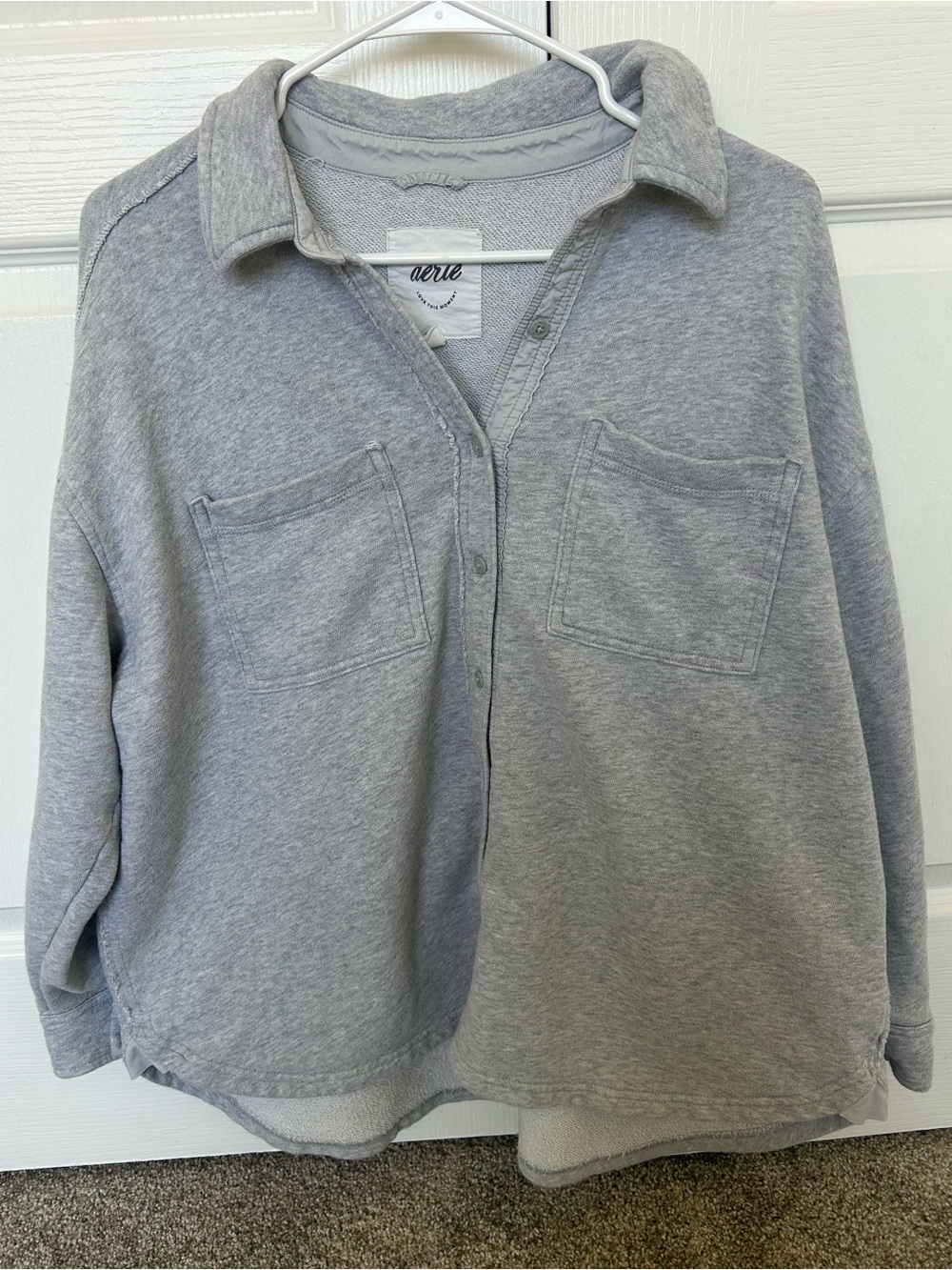 Aerie Grey Lounge Sweatset Cozy Matching Set - Size S (Fits Small)